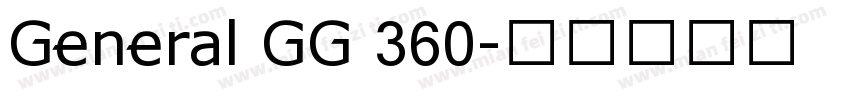 General GG 360字体转换